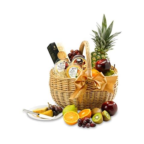 Fresh Fruit, Cheese & Biscuits Gift Basket Cover