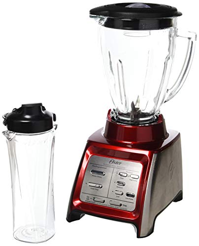 Oster BLSTRM-DZR-BG0 Designed for Life 7-Speed Blender w/Smoothie Cup Red