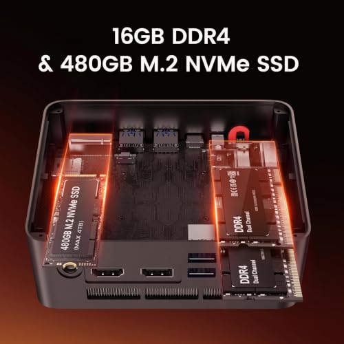 Beelink Mini PC SER5 5500U (6C/12T, 2.1/4.0GHz) 16GB DDR4 480GB M.2 SSD - image 4