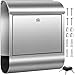 Produktbild KESSER® XXL Briefkasten Edelstahl mit Zeitungsfach, gebürstet, 3x Schlüssel abschließbar, Pulverbeschichtet, Wandmontage, groß Front-Einwurf: DIN C4 = DIN A4 inkl. Montagematerial Silber