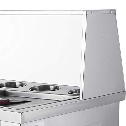 Gebratene Eismaschine Doppelpfanne Gebratene Eismaschine Edelstahl 1060W Mit 5 Eimern Joghurt Für Bars Cafés Hotel – Bild 8