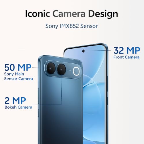 Image of vivo S2 5G (Sapphire Blue, 8GB RAM, 128GB Storage) | 50MP Sony Camera | 4K Video | 7050 mAh Battery | 3D Curved AMOLED Display | MTK D-7360 Turbo Processor with No Cost EMI /Additional Exchange Offers