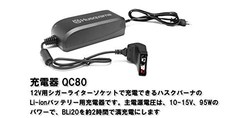 ハスクバーナ・ゼノア 120i チェンソー、バッテリーBLi20、充電器QC80 セット 4580504230043 9枚目