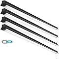 FAITHSAIL Linkable 8FT LED Shop Light, 110W, 12000 LM [Eqv.350W Fluorescent] 5000K, 8 Foot LED Fixture for Garage, Warehouse, Energy Saving Upto 2500KW*5/Y(5Hrs/Day)-Hang & Flush Mount, Black, 4 Pack