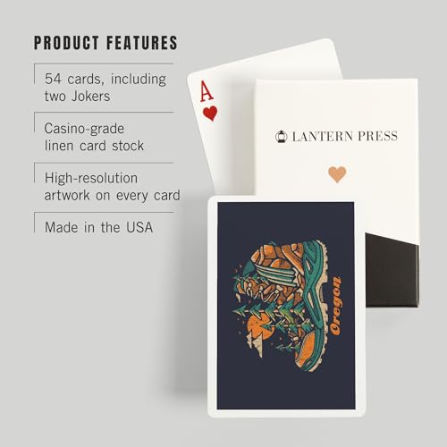 Baraja Lantern Press Oregon, 52 cartas tamaño póker miniatura 3