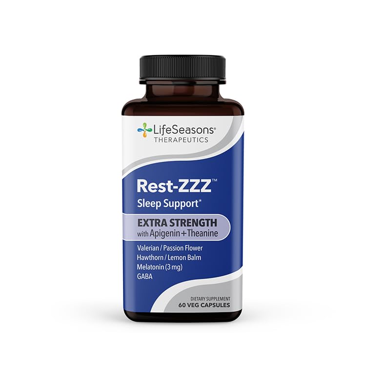 LifeSeasons Rest-ZZZ Extra Strength + Mood Stabili-T Bundle – Natural Sleep & Mood Support – Fall Asleep & Stay Asleep, Promote Calmness, Balanced Mood & Happiness – Melatonin, 60 Capsules Each - Image 3