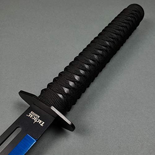 2 PCS Tactical Machetes, Tactical Fixed Blade Survival Katana Sword Set. for Camping, Collections, Gifts, Survival Tool Gear (Blue-A)