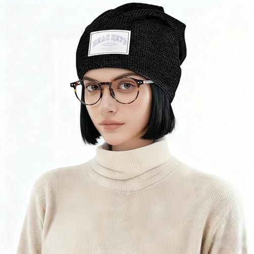 Bonnet technique unisexe en maille noir avec imprimé numéro rétro - 5