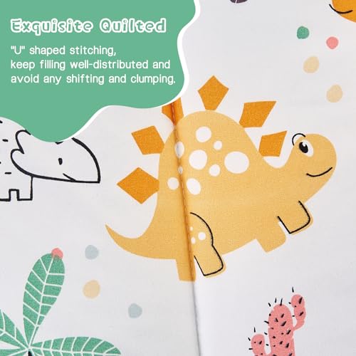 Image of Yibeizi Dinosaur Kids Comforter Set Twin Bedding for Toddler Boys