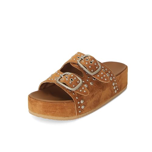 Image of Raffia Sandals for Women Platform Slide Sandals Espadrille Adjustable Double Buckle Summer Comfortable Cute Woven Casual Beach Shoes