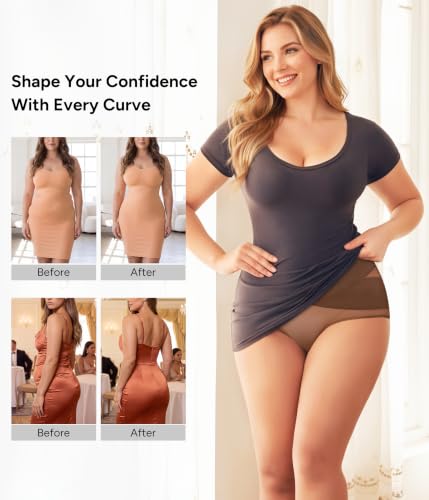 Image of Nebility Plus Size Shapewear for Women Tummy Control Butt Lifting Panties Hi- Waist Trainer Body Shaper Short Belly Underwear