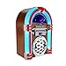 VICTOR VDTJ-1550 Broadway Desktop Bluetooth CD Jukebox Speaker with FM Radio, Multicolor LED Lighting, and Aux Input – Perfect for Retro-Style Music Streaming and Ambient Lighting