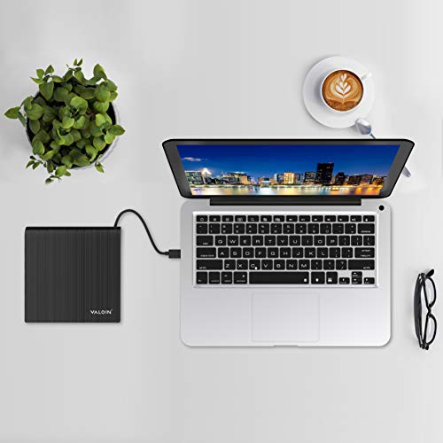 Valoinus External CD Drive, USB 3.0 Portable CD/DVD +/-RW Drive Slim DVD/CD ROM Rewriter Burner Compatible with Laptop Desktop PC Windows Linux OS Apple Mac