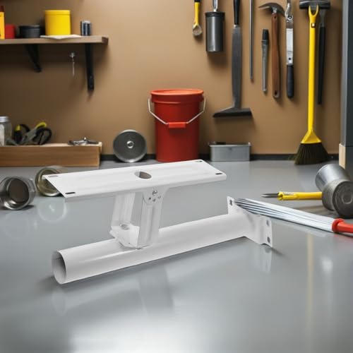 Soporte para poste de panel solar ajustable de hierro blanco SEWACC de 49x35x15cm 7
