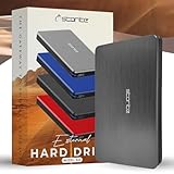 Disque dur externe Storite 500 Go, USB 3.0, léger, pour la sauvegarde et le stockage de données, disque dur portable, stockage étendu pour jeux, ordinateur portable, PC,Mac,ordinateur de bureau (gris)