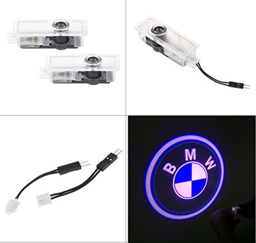 CycleMore 2X For BMW Laser Logo LED Car Door Step Ghost Shadow Projector Light