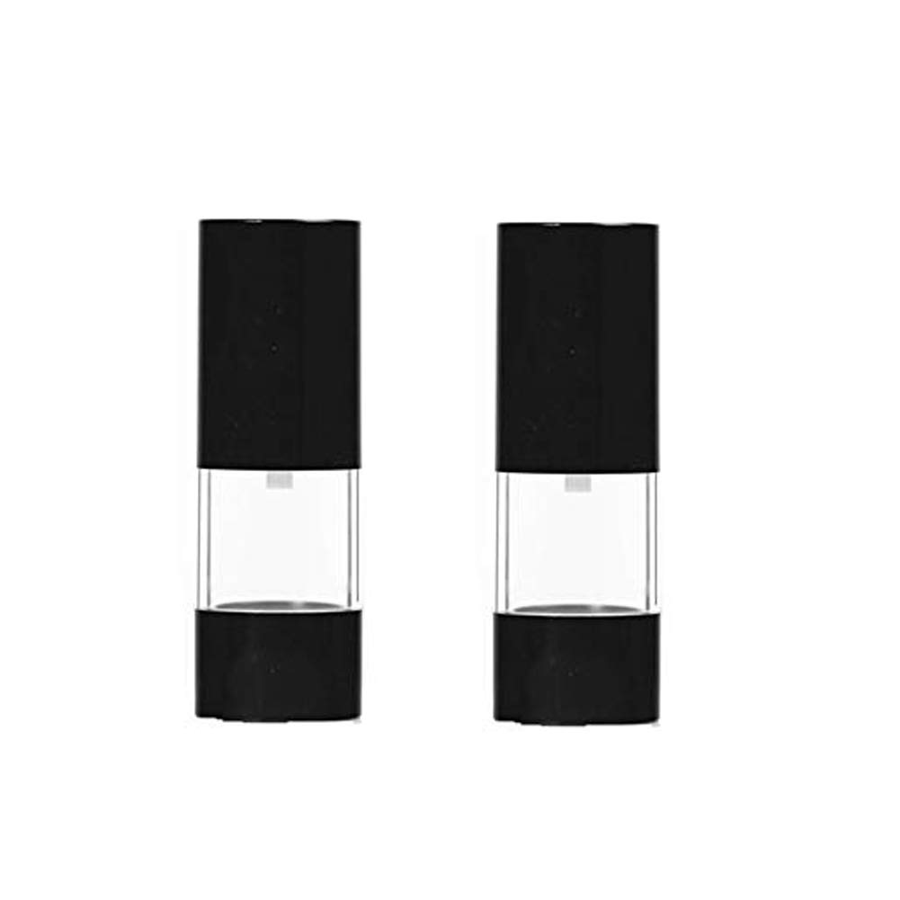 SYBL2Pcs Black Empty Refillable Plastic Airless Pump Bottle Airless Vacuum Pump Cream Lotion Make Up Bottle Jars Toiletries Liquid Container Lightweight Leak Proof For Home and Travel Use(15ml/0.5oz)