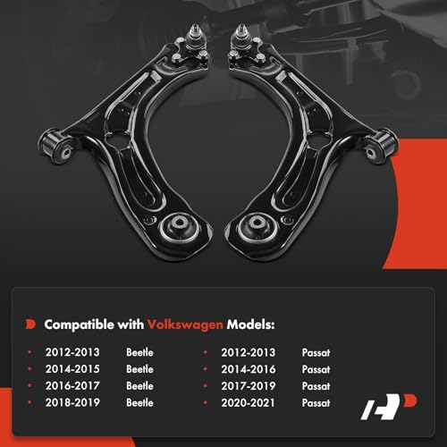 A-Premium 2 x Front Lower Control Arm, with Ball Joint & Bushing, Compatible with Volkswagen Passat 2012-2021, Beetle 2012-2019 - Image 3