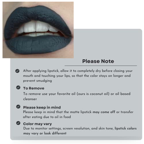 Mynena Gray Liquid Lipstick Matte Velvet Finish Waterproof Lightweight Talc-Free Mica-Free Gluten-Free Paraben-Free | Alvira #TOP7