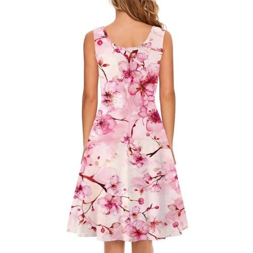 Image of TOADDITDO Womens Summer Sleeveless Tank Dress with 2 Side Pockets XS-4XL Plus Size