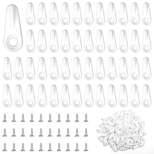 Image of 100 pcs Frame Picture Turn White Button Fasteners Picture Frame Backing Clips with 100 Screws Clip Board Fasteners Hardware for Hanging Pictures Photos Drawing DIY CraftPosters