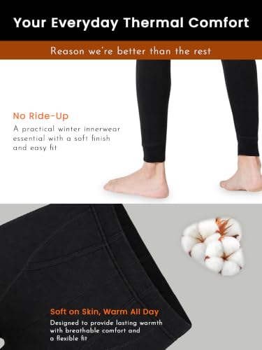 Image of BODYCARE Full Length Thin Fabric Skinny Fit Thermal Bottom For Men For Optimum Heat Even In Coldest Condition