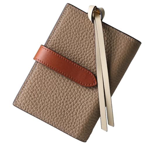 LASIEM(ラシエム) 【こだわり配色×上質レザー】財布 レディース 二つ折り財布 2つ折り財布 折りたたみ財布 コンパクト ミニ財布 小さい財布 ミニウォレット 本革 スキミング防止 大容量 モカxブラウンのサムネイル