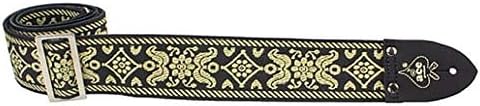 D'Andrea ACE Vintage Reissue ACE 7 Jacquard Weave 2" wide Guitar Strap Old Gold