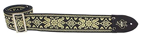 D'andrea Ace Vintage Reissue Ace 7 Jacquard Weave 2" Wide Guitar Strap Old Gold #TOP14