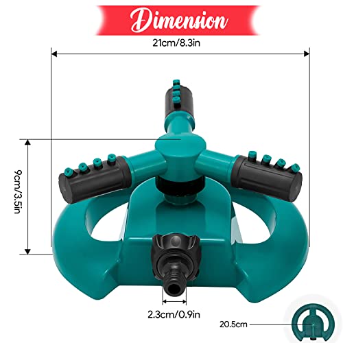 Image of LEOPAX Garden Sprinkler, Automatic 360 Degree Lawn Water Sprinklers Lawn Irrigation System Multipurpose Water Yard Sprinkler for Plant Irrigation (22 x 22 x 10cm)