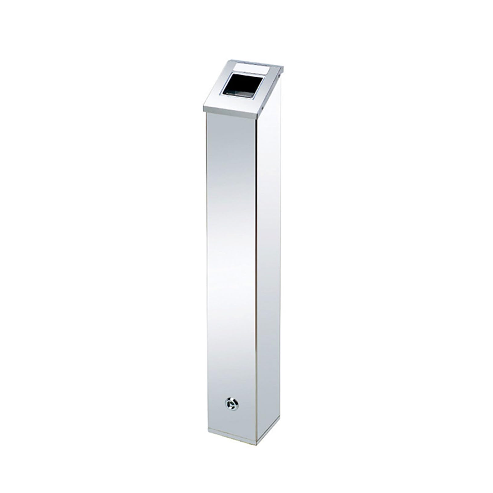 Stainless Steel Ashtray Lockable Outdoor Cylinder Wall Mounted Commercial Metal Cigarette Ash Bin