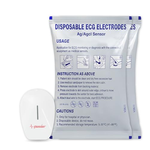 Image of Sunfox Spandan ECG 4.0 with 2 Packet of Electrodes | Portable ECG Machine for Home | Heart Rate Monitor | Medical Grade ECG on Fingertips | Trusted by Doctors | 12 Lead ECG Device | 99.7% Accurate