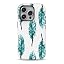 Splattered Teal Watercolor Feathers