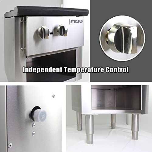 Steelbus 18'' 3 Rings-Burner Heavy Duty Commercial Stock Pot Stove Natural/Propane Gas Range Restaurant Equipment Outdoor Cooking Stove #TOP1