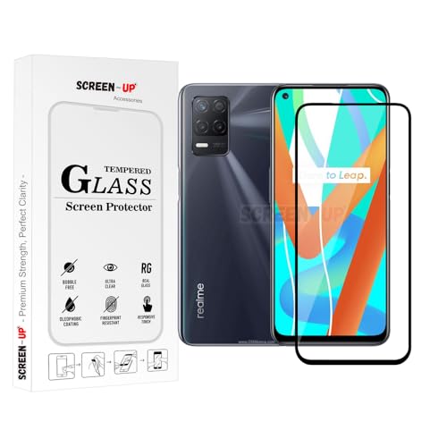Image of ScreenUp Tempered Glass For Realme V13 5G - Ultra Clear, 9H Scratch Resistant, Full Coverage, Easy Install Screen Protector
