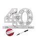 Produktbild CREOFANT ® XL Gästebuch 40 Geburtstag Deko mit LED Beleuchtung 37 cm x 24 cm · Tischdeko Geschenkidee 40. Geburtstagsgeschenk batteriebetrieben inkl. Stift schwarz