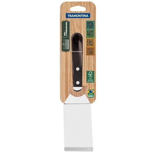 Tramontina Landhaus Wender, Grillwender, Edelstahl, Griff aus FSC-zertifiziertem Holz, rostfrei, spülmaschinenfest, 25 cm, Breite 6 cm