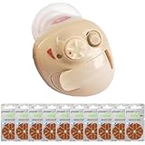 二コンデジタル耳あな型補聴器 ニコン・エシロール NEF-M100S 日本製 右用 左用 両耳用 軽度から中度難聴用 ラクラク電池交換方式 (右耳用) 携帯用ケース付 新安心パック保証付