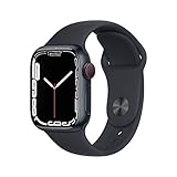 Apple Watch Series 7 (GPS + Cellular, 41mm) Smartwatch - Aluminiumgehäuse Mitternacht, Sportarmband...