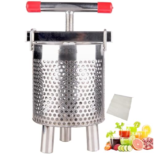 GiDoKe 脱水機 野菜 絞り器 手動 果汁しぼり器 小型 野菜しぼり器 業務用 野菜搾り器 ろ過器 304ステンレス鋼 ??机 業務用 (1.9L ブラケット付き)