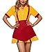 For G and PL Damen Karneval 2 Broke Girls mit Schürze Cosplay Fasching V-Ausschnitt S