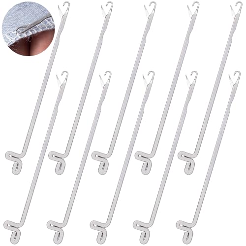 PAGOW 10 Pcs Latch Hook, Serging Crochet Hook Sewing Needles,