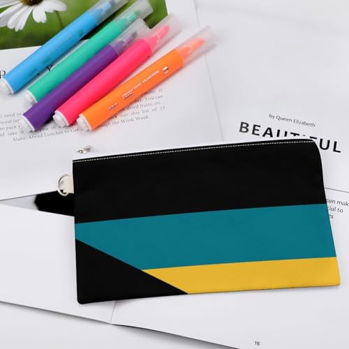 Flag Of The Bahamas Zipper Style Coin Purse, Large Capacity, Portable And Fashionable Wallet4