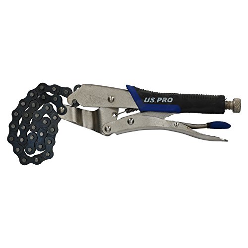 AB Tools-US Pro Locking Chain Wrench Oil Filter Removal Remover Clamp Up to 140mm Diameter
