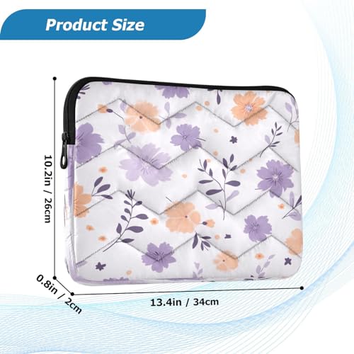 Funda para portátil 13-14 pulgadas con diseño floral púrpura miniatura 3