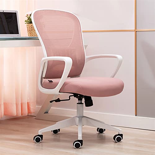 Chaise de pc pivotante à mi-dos avec roulettes fluides et dossier en maille LWX