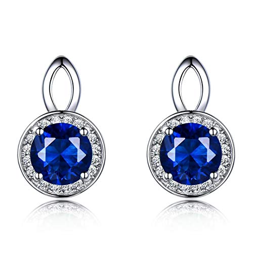 Boucles d'oreilles à tige en argent sterling et halo de zircone pour femme