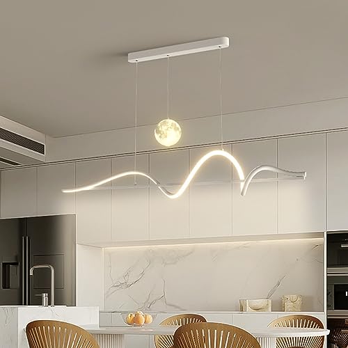 Lampe à Suspension Noire LED Dimmable pour Lustre Salle à Manger