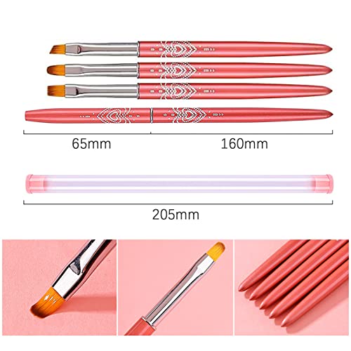 Kaagee 3Pcs Nail Art Clean Up Brushes Round & Angled & Flat Nail Brushes For Cleaning Polish Mistake Nail Polish Remover Brush Manicure Polish Brush Acrylic Nails Design For Uv Gel Builder #TOP1