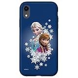 ディズニー アナと雪の女王 アナとエルサ 姉妹と雪の結晶 スマホケース iPhone XR 用